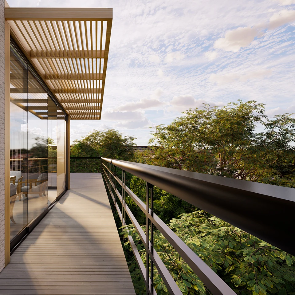 Professional Waterproof Windproof Glass Doors System Pergola Bioclimatique Outdoor Gazebo