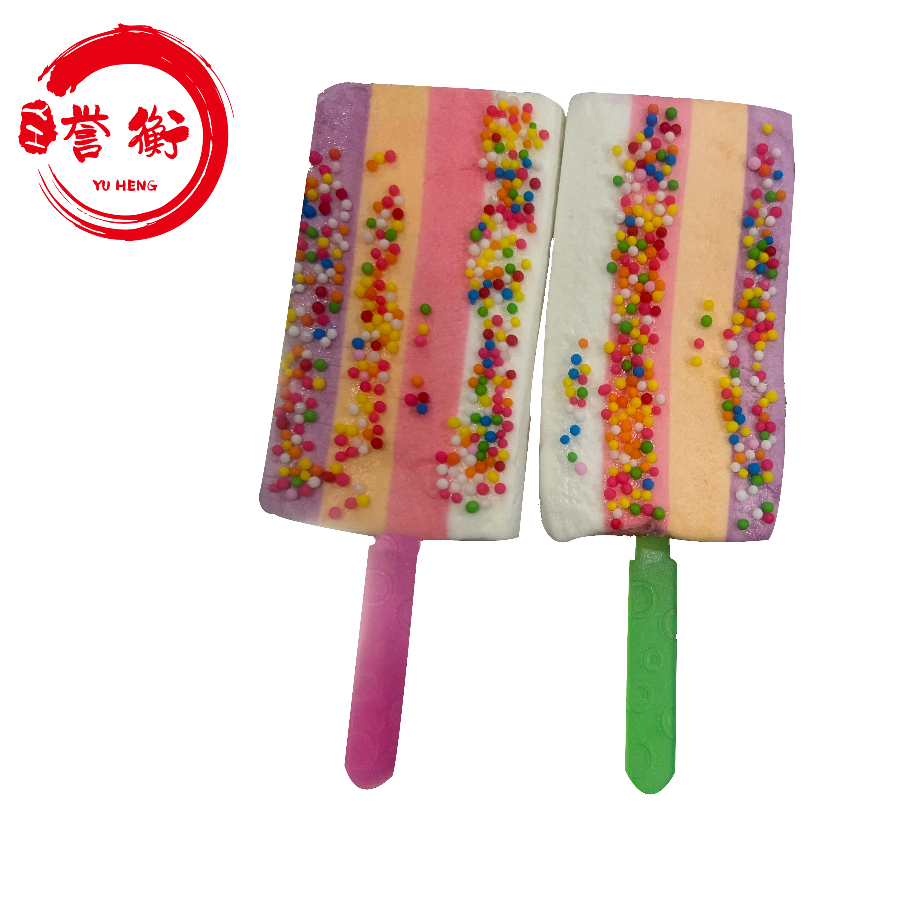 ice cream marshmallow Candy Cotton soft sweets coated with colorful sugar coat colorful pearls