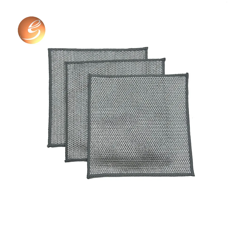 Steel Wire Dish Washing Cloth Non-Oil Steel Wire Ball Rag Kitchen Cleaning Cloth