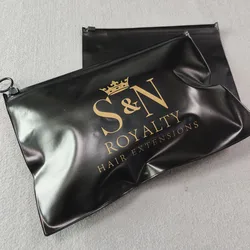 Biodegradable Custom Frosted Plastic Zipper Bag Black Ziplock Pouch For Clothing Packaging Bag Noir En Plastique Sac