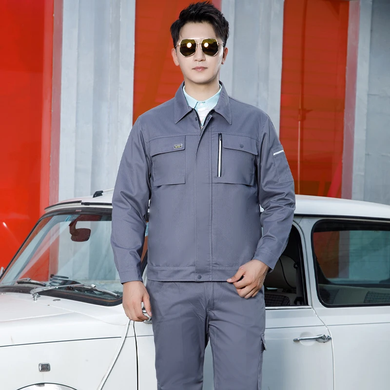 New Factory Direct Car Repairs Worker Uniforms Pro Customized Work Wear Breathable and Wear-resistant Work Jacket and Pants