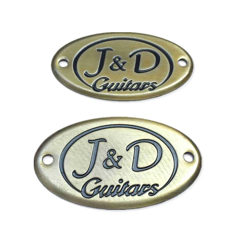 Wholesale 3d Embossed Sign Custom Metal Nameplate  antiquated Logo Engraving brass nameplate