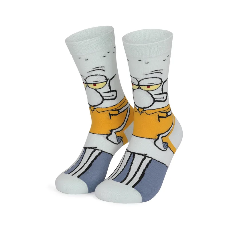 Say Hi To  Patrick Star , Brother Octopus Hot Childhood Unisex Fashion Street Socks