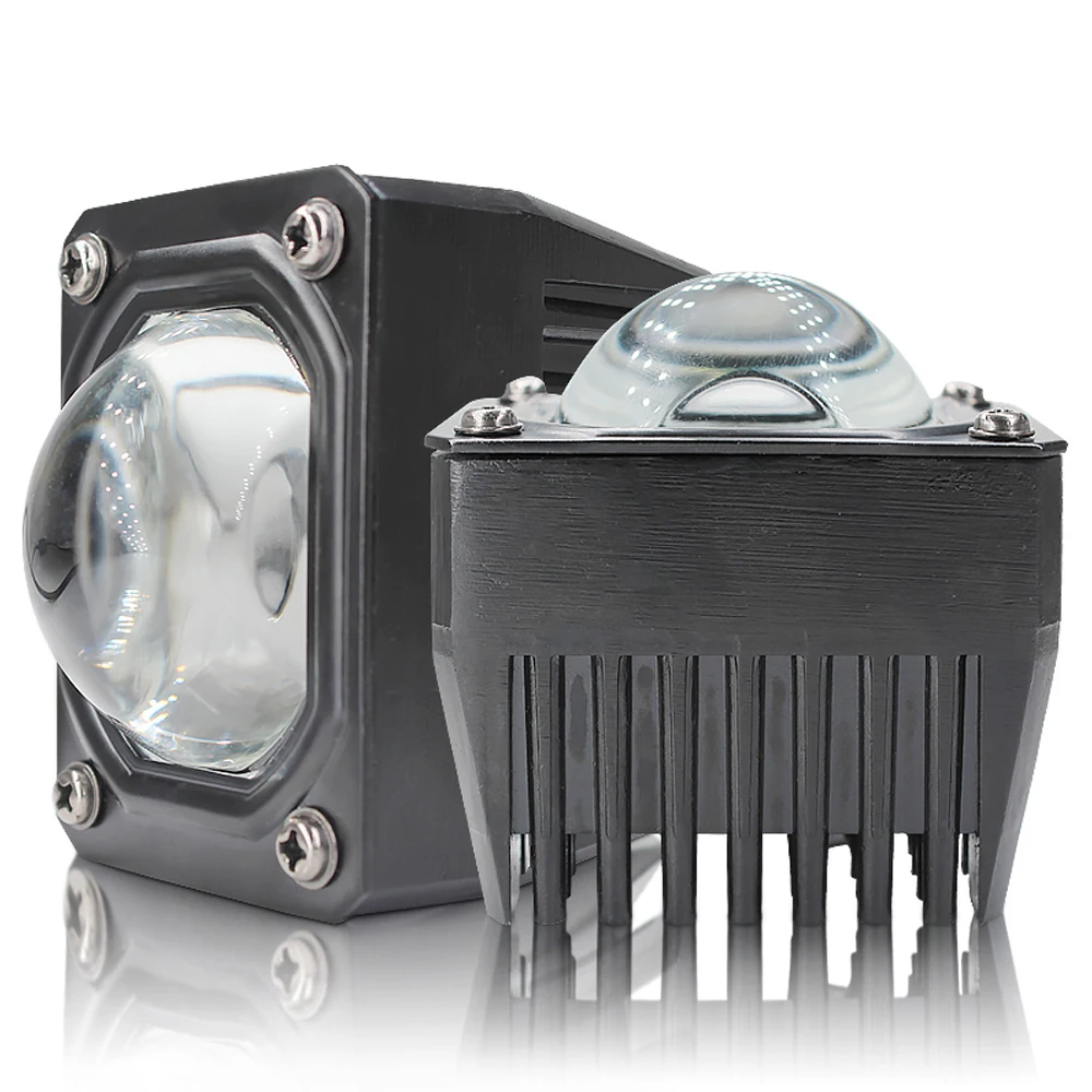 Hot Sale 2.6 Inch 60W 12V Dual Color White Yellow Flashing LED Work Lights Square Projector Puls LED Light Lens