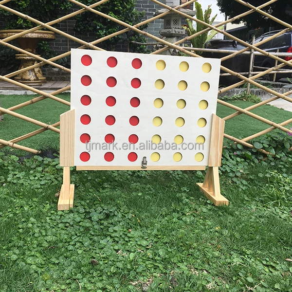 Natural Color Giant Connect 4 Game Set Outdoor Game Sport Toys 4 In A Row Game