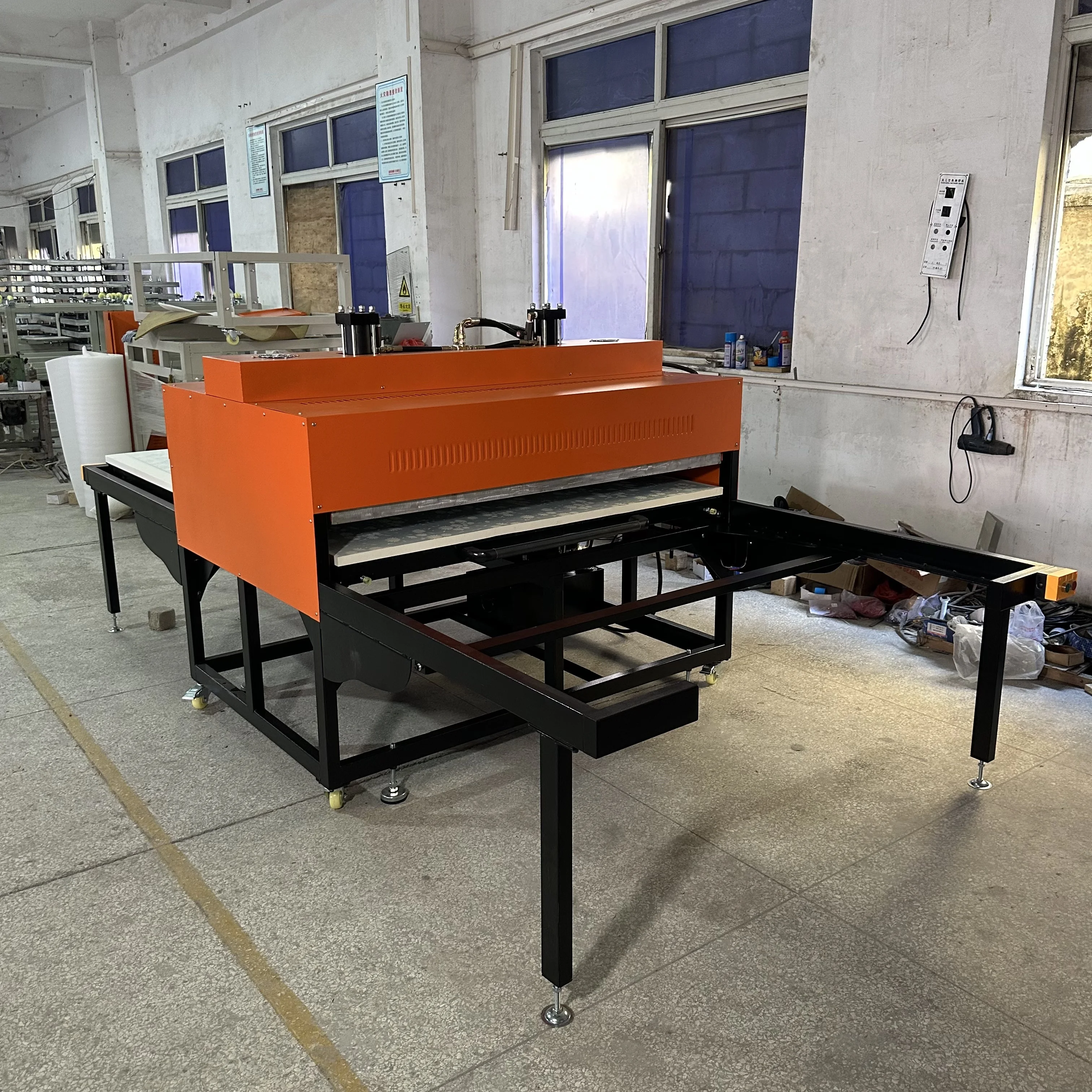 high pressure pump large format sublimation iron automatic press metal sheet printing dual heat press machine