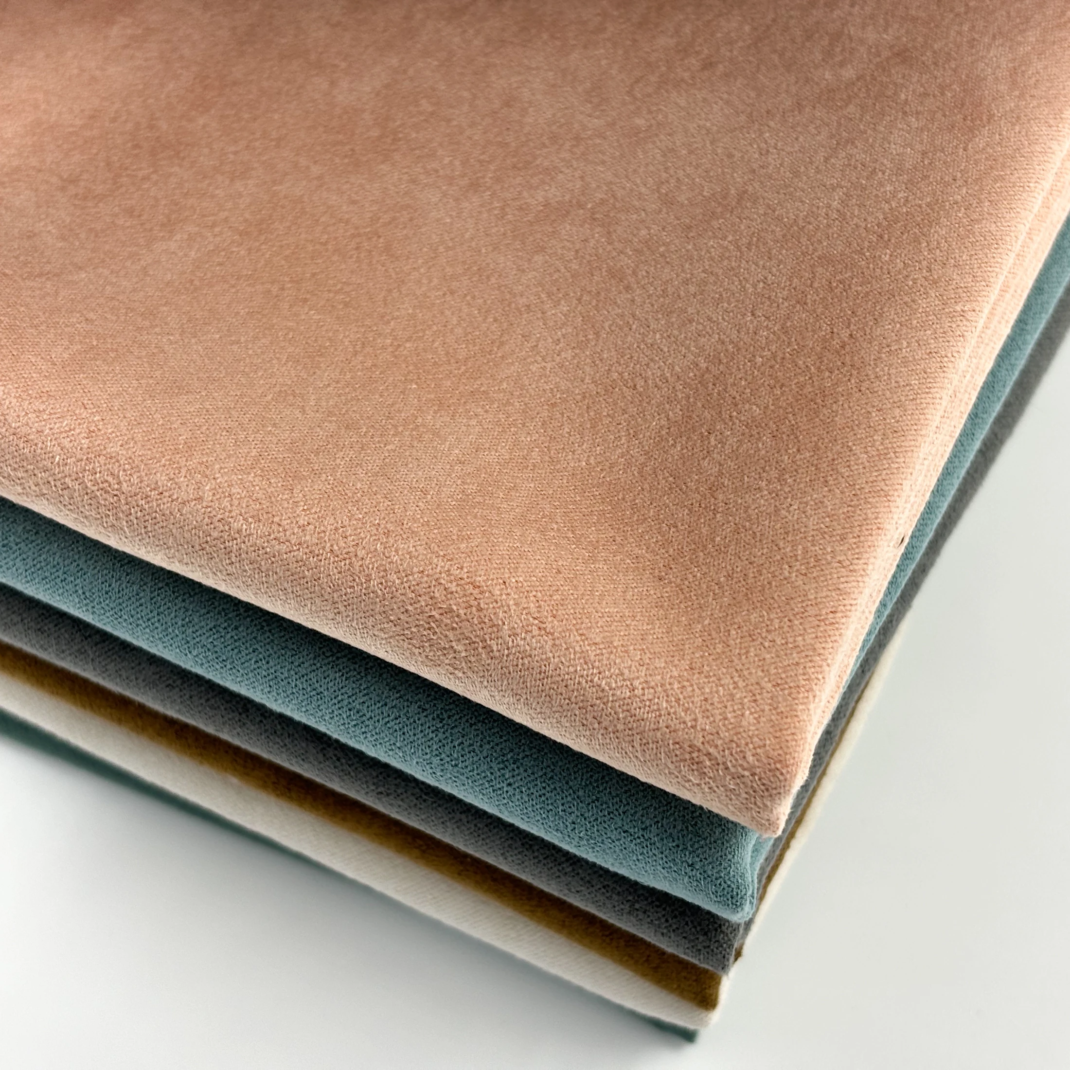 In Stock Multi-Color Woven Weft Five-Harness Satin Suede Fabric for Sofas cushions throws and Home Textile Materials