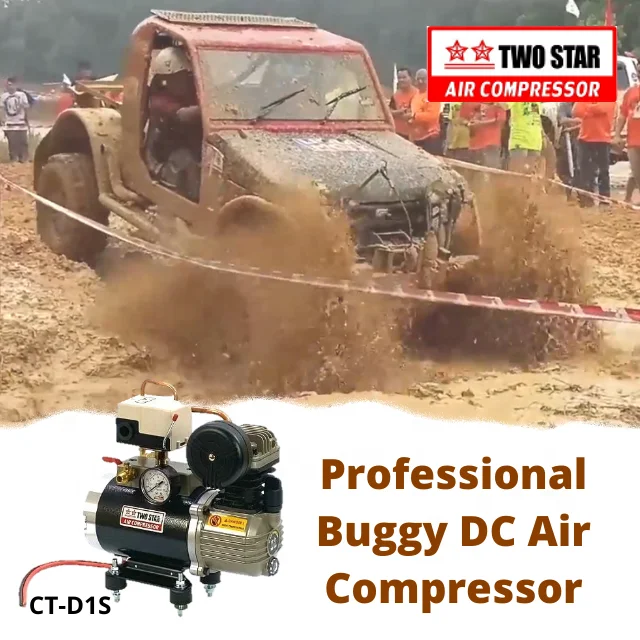  24V High Efficiency Weatherproof Long Duty Cycle DC Oil Less Professional Onboard Construction Truck Air Compressor Pump