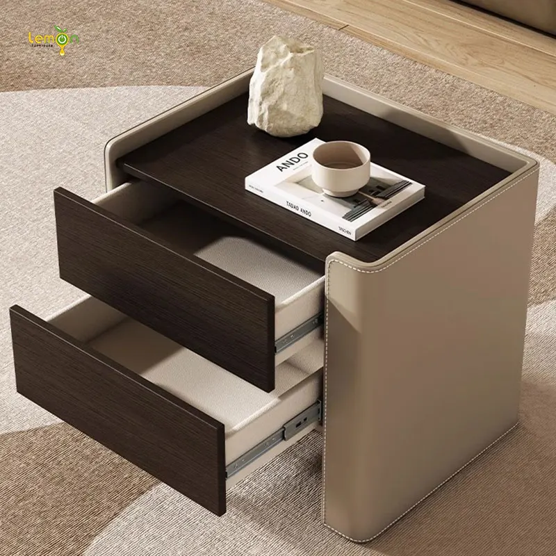 Bedside table solid wood storage box storage rack new internet celebrity simple modern light luxury high-end home bedroom
