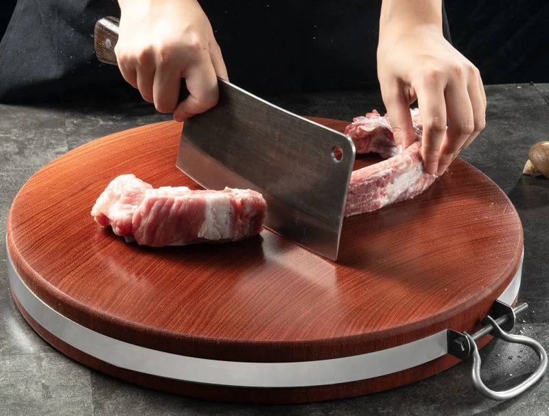Extra large iron wood cutting board, round cutting board, solid wood cutting board