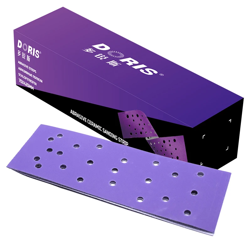 DORIS Purple 150mm Ceramic Hook and Loop Sanding Disc Round Velcro Disc Sandpaper Disc for Removal and Resurfacing Multi Holes
