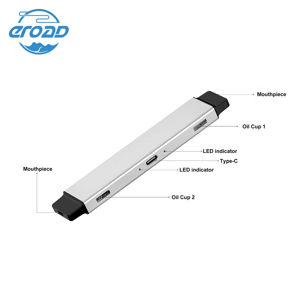 Электронная сигарета Eroad Twin Pod две капсулы в одном керамическая капсула Cbd Oil Vape