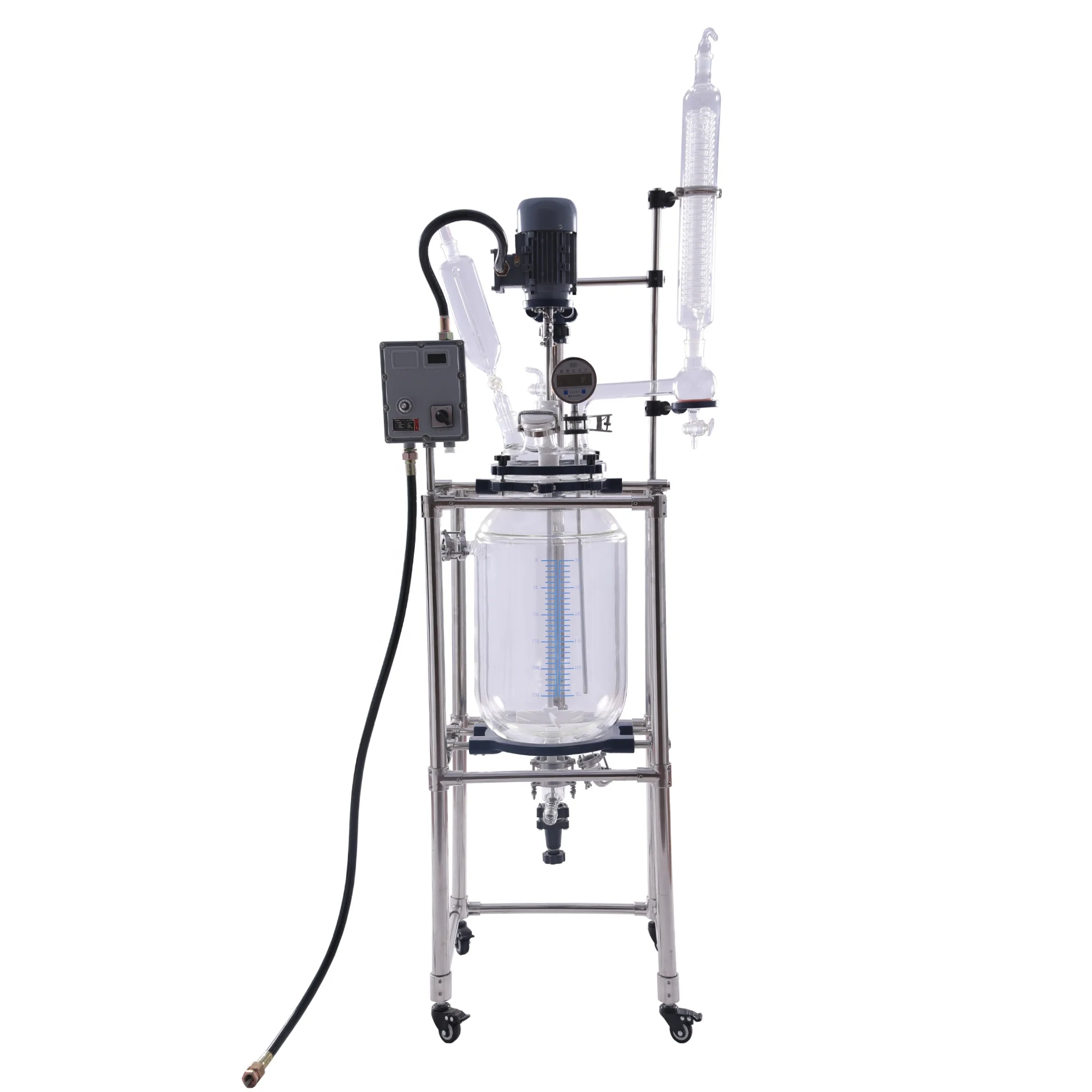 Benchtop Reactors Column Fixed Bed Reactor Glass Jacketed Bioreactor
