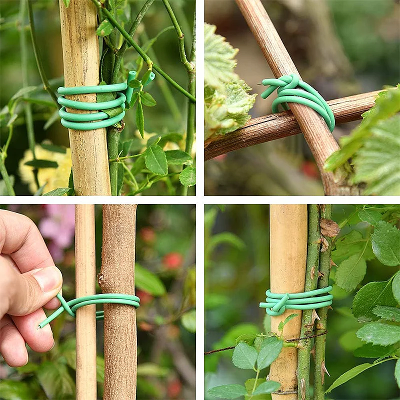 Metal Coated Galvanized Iron Steel Wire With PVC and PE for garden Planting Grass Pre-cut Plant Twist Tie