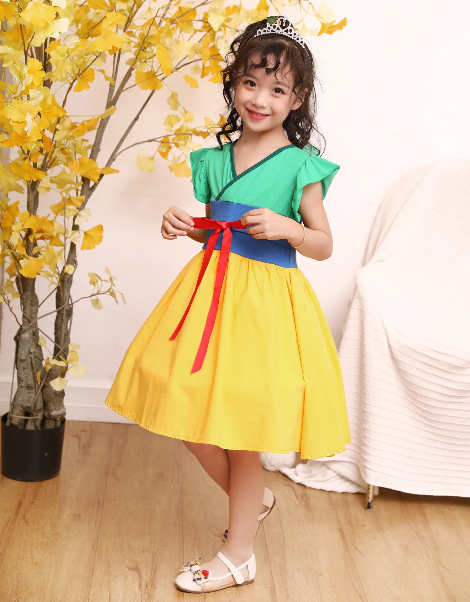 NEW Kids Asian Princess Dress Up Baby Costume Child Mulan Sparkle Classic Girls Clothing D74