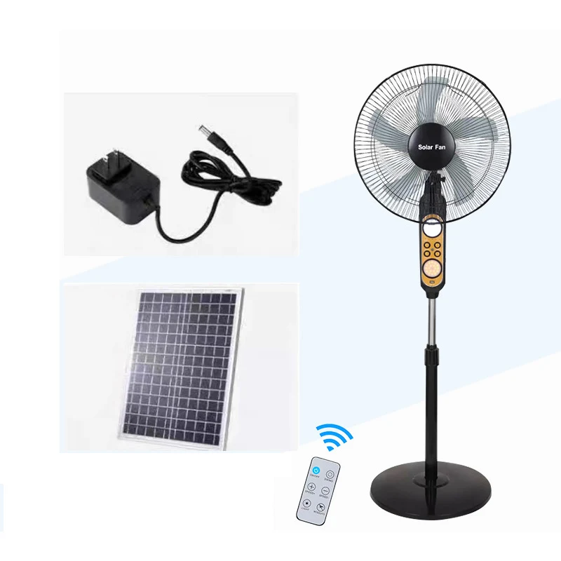 Good Quality Cheap Household Solar Powered Stand Fan 25W Portable Air Cooler Fan Fast Charging