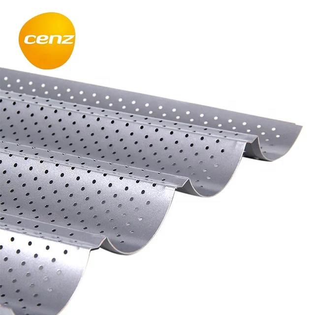 French Bread Mold Baguette Tray Baking Pan Perforated Nonstick Bakeware with Holes Backblech