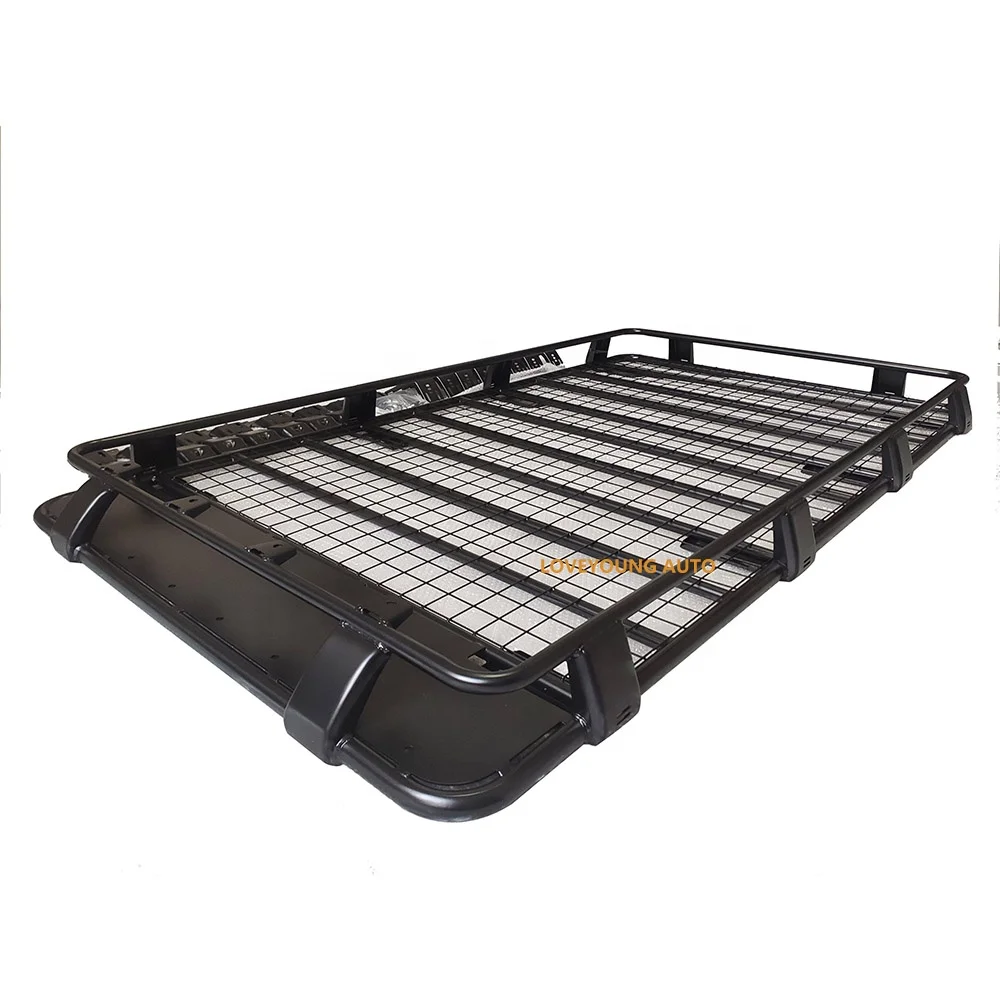 Aluminum Cheaper Roof Rack Carrier Flat Type Gutter Mounts to car roof Carrier for LC80 Y61 Y60