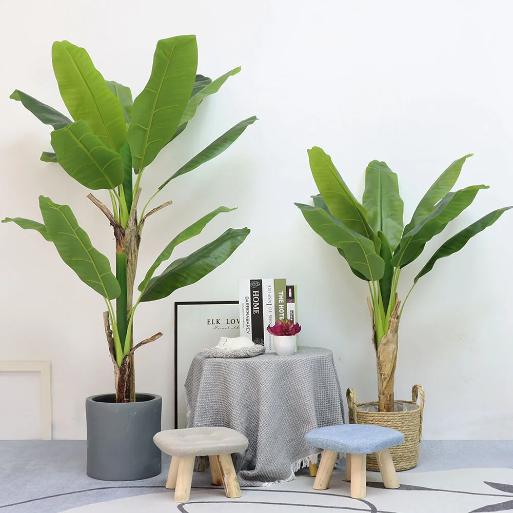 Home & Garden Ornaments Banana Tree Tropical Decor Plants Artificial Banana Tree Big Banana Plastic Plants Garden Landscaping