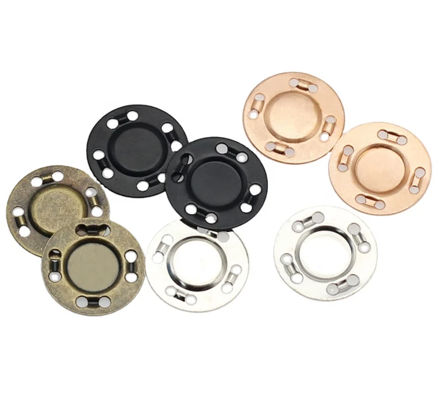 Wholesale Ultra-Thin Invisible Female Snap Button Factory Customized Circular Colored Magnetic Buckle 2 Coat Suction Buckle