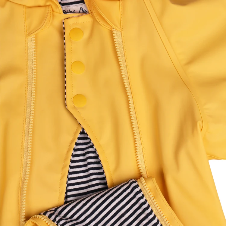 newest fashion cute wholesale cartoon kids children yellow waterproof raincoat