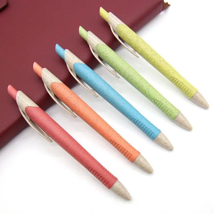 Eco Friendly Pens Full Pen Body Wheat Straw Pen Eco Friendly Products for Promotional Gift Use