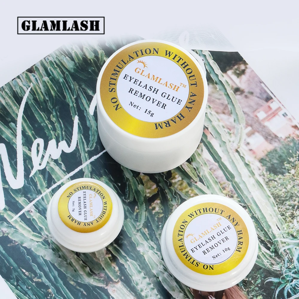 GLAMLASH 5g 10g 15g fast removing eyelash extension glue cream gel remover oem customized bottle lash remover