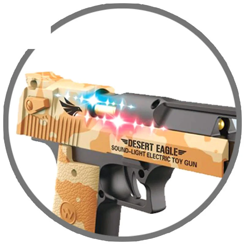 Hot sale light model gun plastic shooting target pistol electric boys battery operated gun children holiday gifts