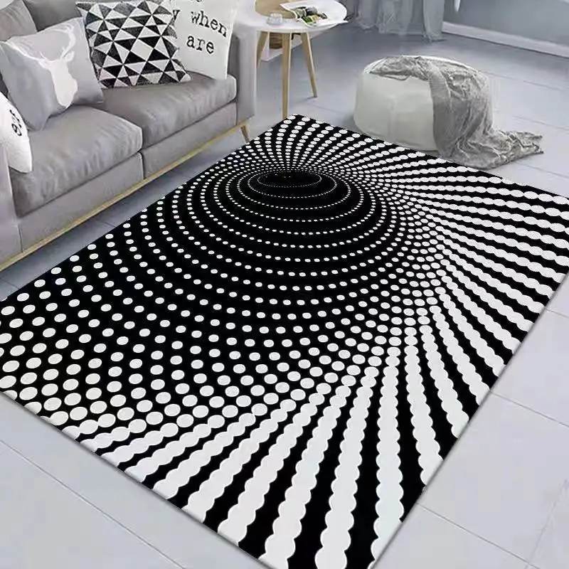 Black Hole Checkered Vortex Optical Illusions Wall Tapestry with Art Home Decorations for Living Room