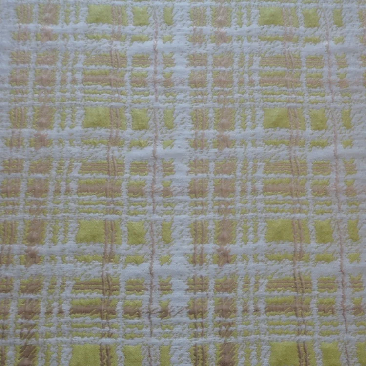 Fashion Yarn-dyed Checked Gold Plaid Wire Fabric Jacquard Brocade Fabric for Spring Autumn Clothing