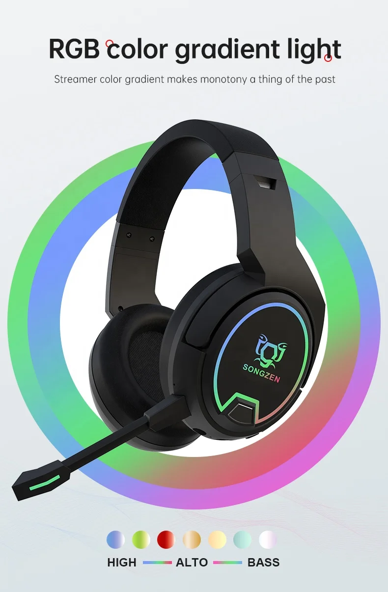 2.4g Transmitter Professional Game Console Wireless Headset E-sports Noise Reduction Headset Computer Game Headset