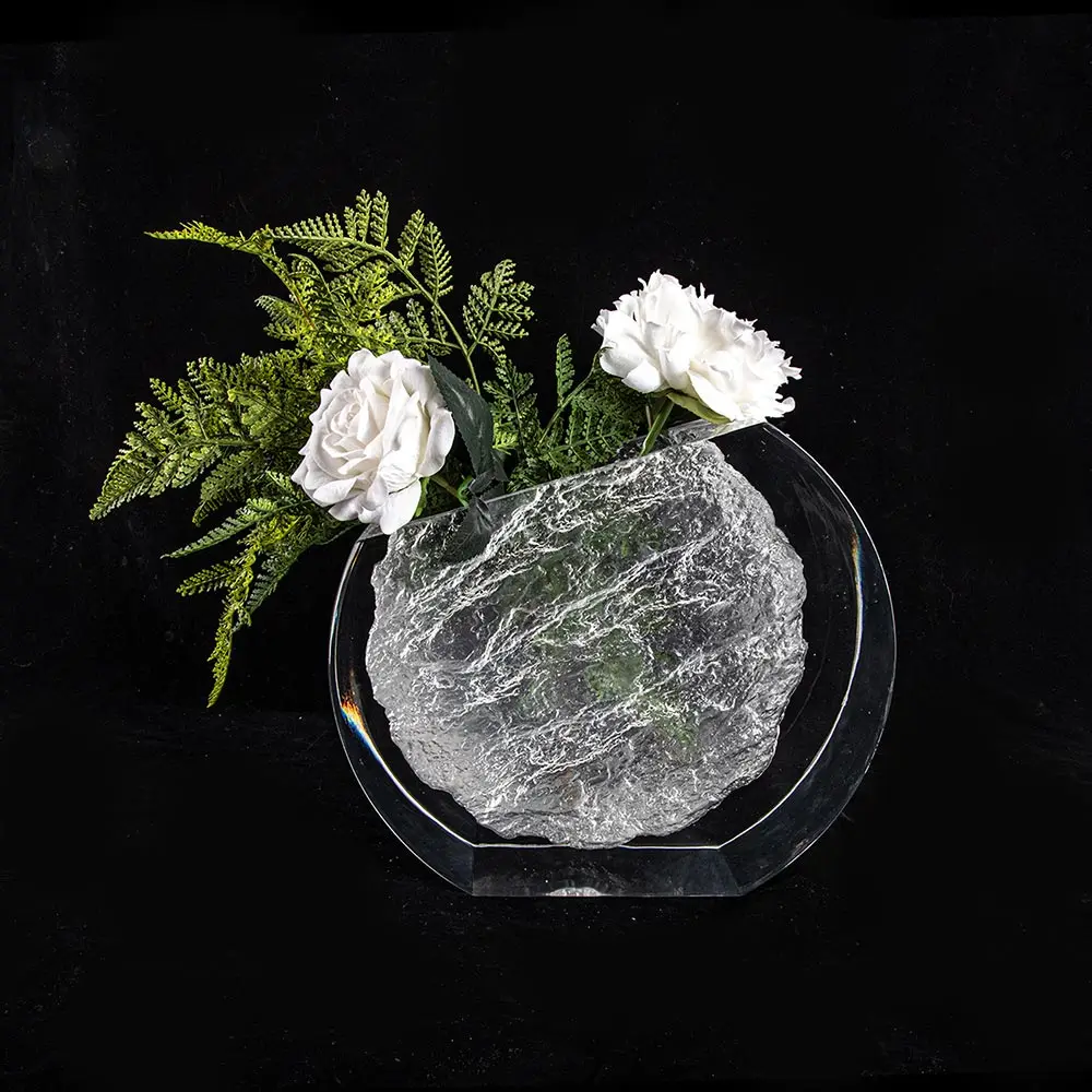 Cylinder Nordic Wedding Plant Vase Home Decor Design Clear Flower Vase Luxury Crystal Vases big indoor flower pot
