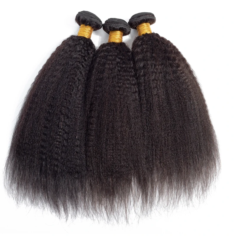 
10A Wholesale Kinky Straight Virgin Cuticle Aligned Hair Vendor Brazilian Yaki Human Hair Weave Bundles Closure Pre Plucked 