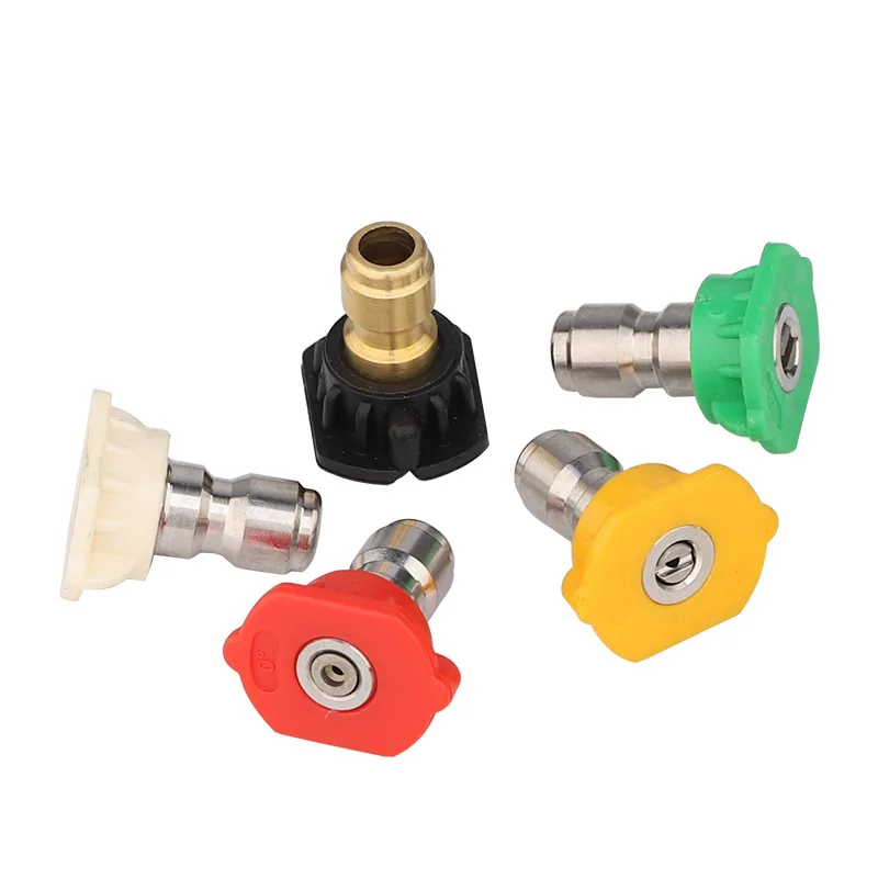 Stainless steel G1/4 quick insertion nozzle high-pressure cleaning machine, five color nozzle, car wash water gun nozzle