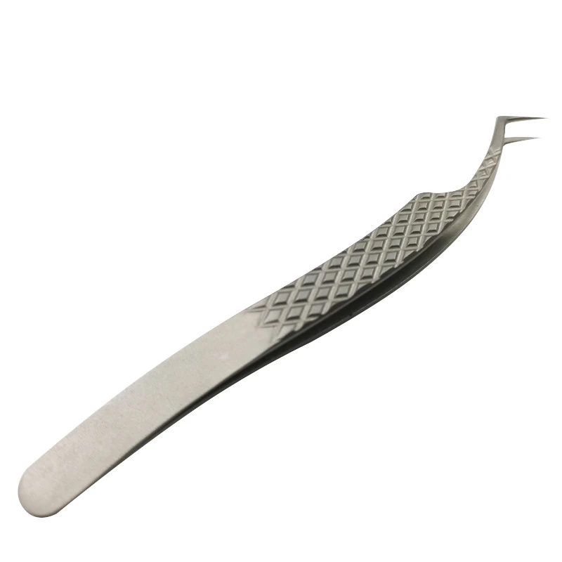 Individual And Volume Mink Lashes Extension-Mega Curved Tweezers for Isolation Applying Extention Titanium Tweezers