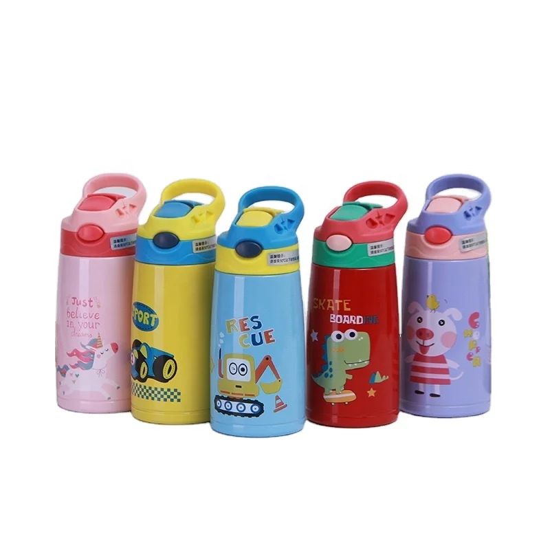 400 ml Drink Bottle Grades Cute Stainless Steel Vacuum Flask Water Bottles for Kids