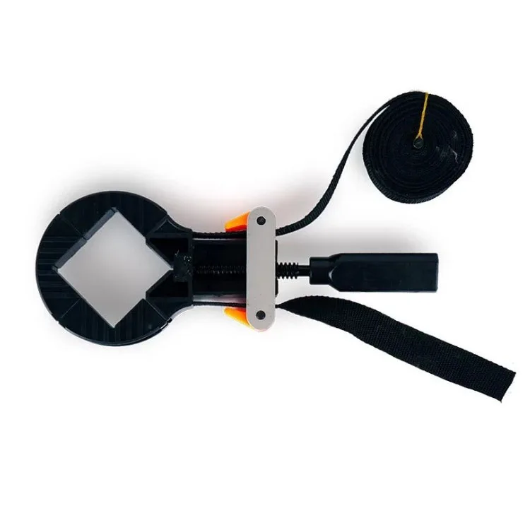 Black Adjustable Rapid Corner Clamp 4 Jaws Band Strap Frame Holder Picture Photo Frame Drawer Corner Woodworking Tools Supplies