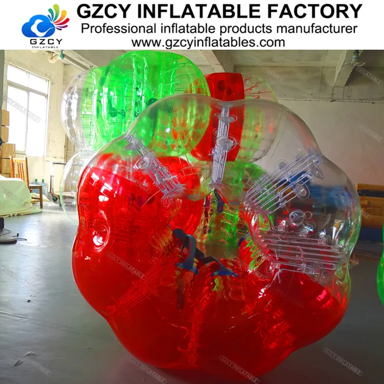 Funny adult body bumper ball suit inflatable bubble football soccer ball on sale