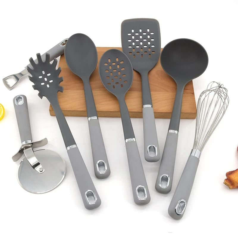 Heat Resisting Nylon Kitchen Utensils Kitchen Tools Kitchen Gadgets Kitchenware Whisk Turner Ladle Spoon Pizza Cutter