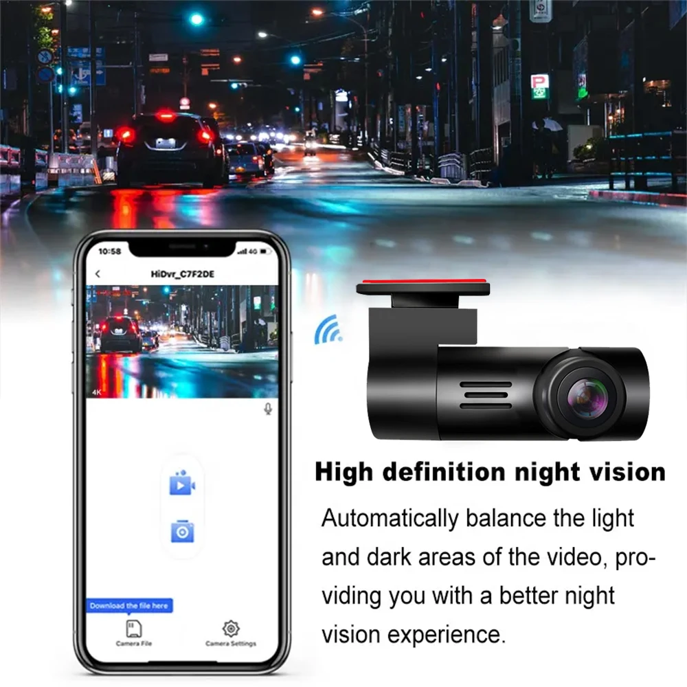 Factory Price Wifi Dash Cam HDR Night Vision Ahd 720P App Control ADAS Car Video Recorder Mini Dashcam Black Box for Car