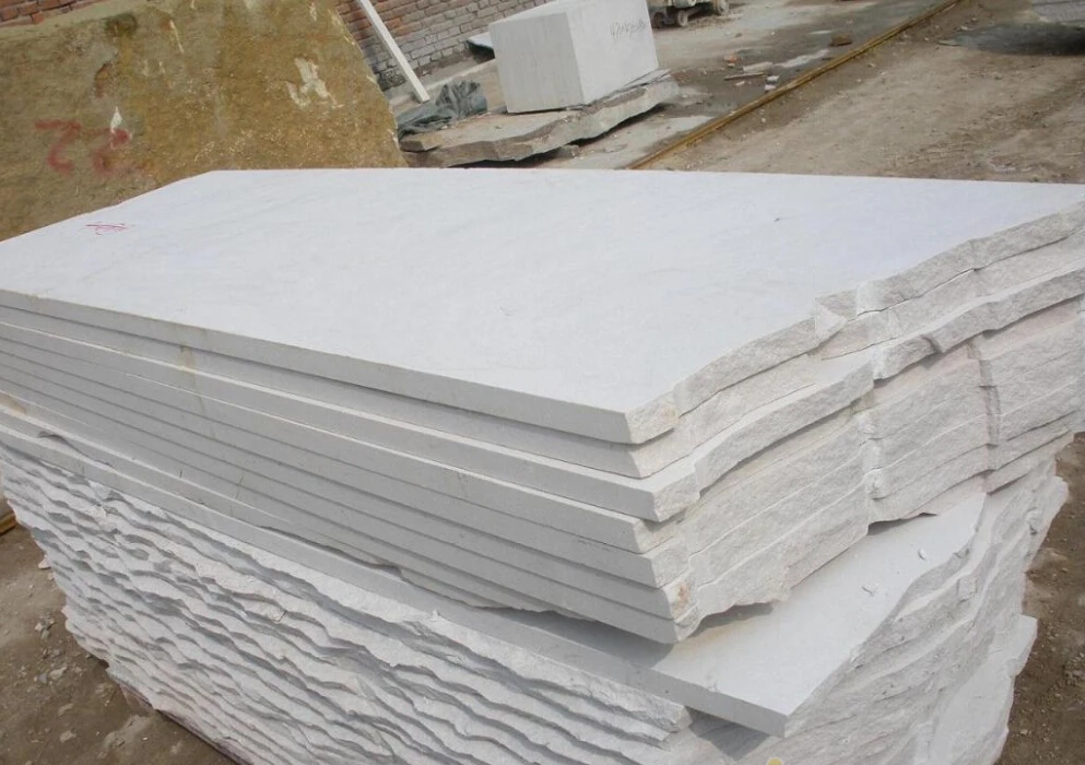 Hot Sale  Natural White Sandstone  for Crazy Paving Stone And Indoor Outdoor Feature Wall Cladding