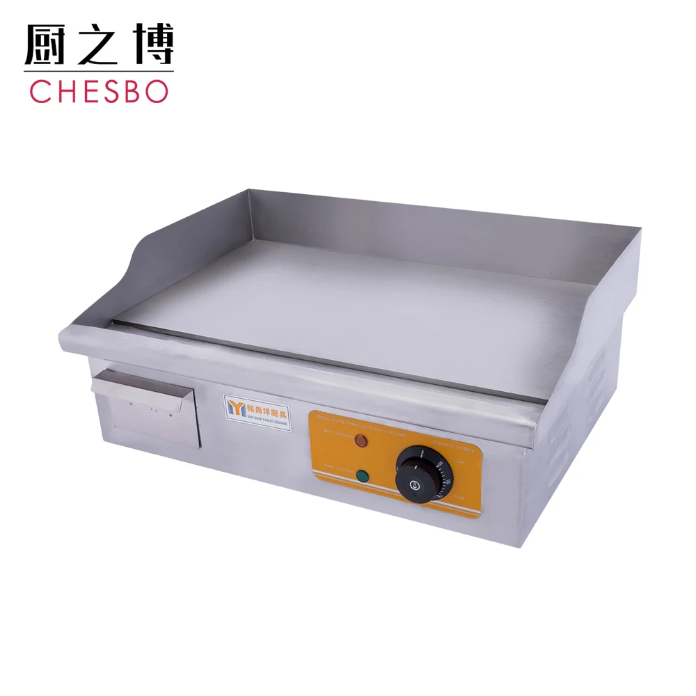 Commercial Countertop Electric Grill Hamburger BBQ Griddle