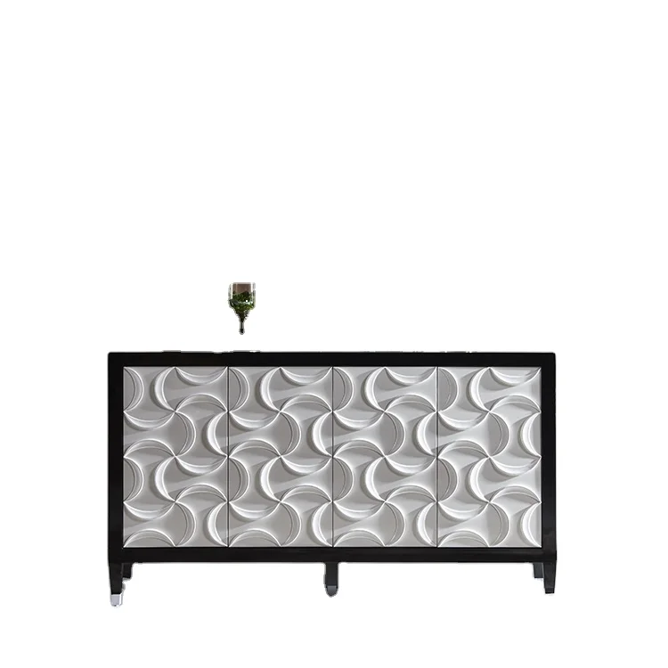 High gloss french style painted shoe storage  living decor cabinet