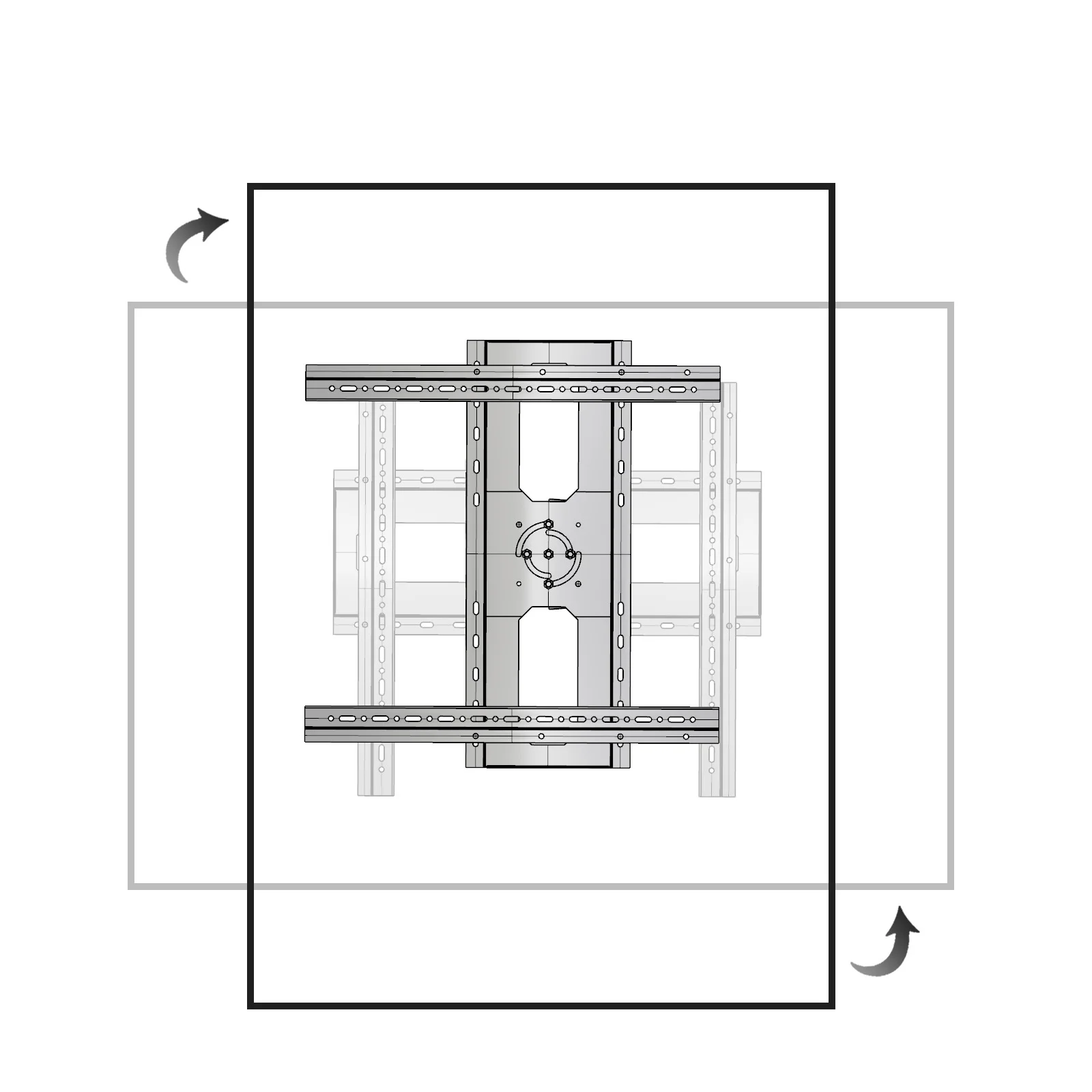 HILLPORT TV wall mounting bracket supports 40-80 inch horizontal and vertical screen rotation