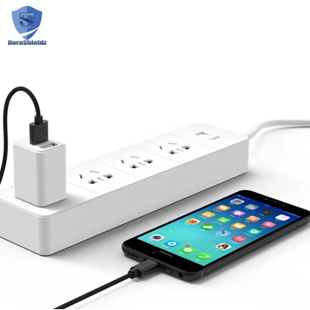 China Factory USB Charger Cable For Samsung Galaxy S8 Plus,2M/6.6FT Strong Nylon Braided Material Type-C Cable Black