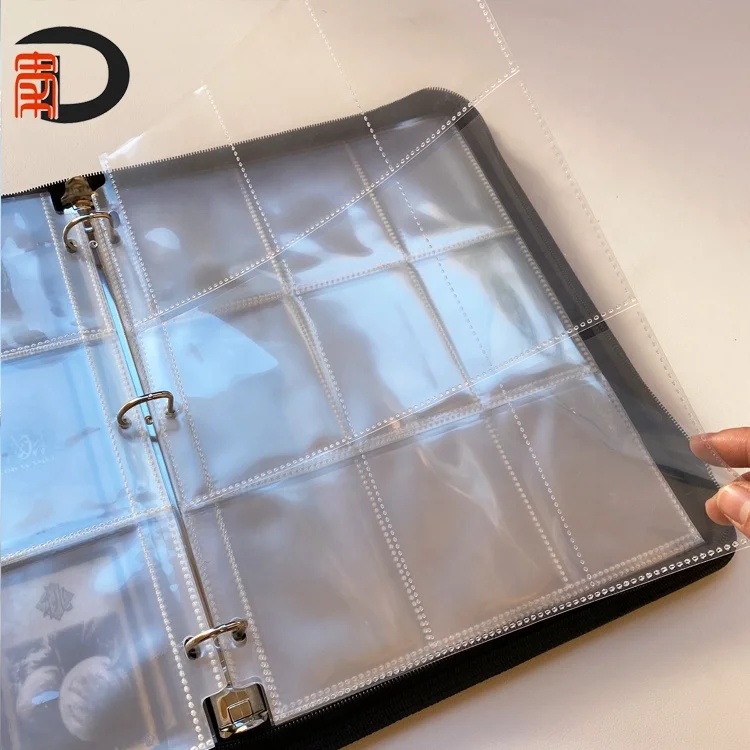 9-Pocket Zipper Gaming Photo Card Collector Binder Pockemon чехол для переноски с отделениями визитных
