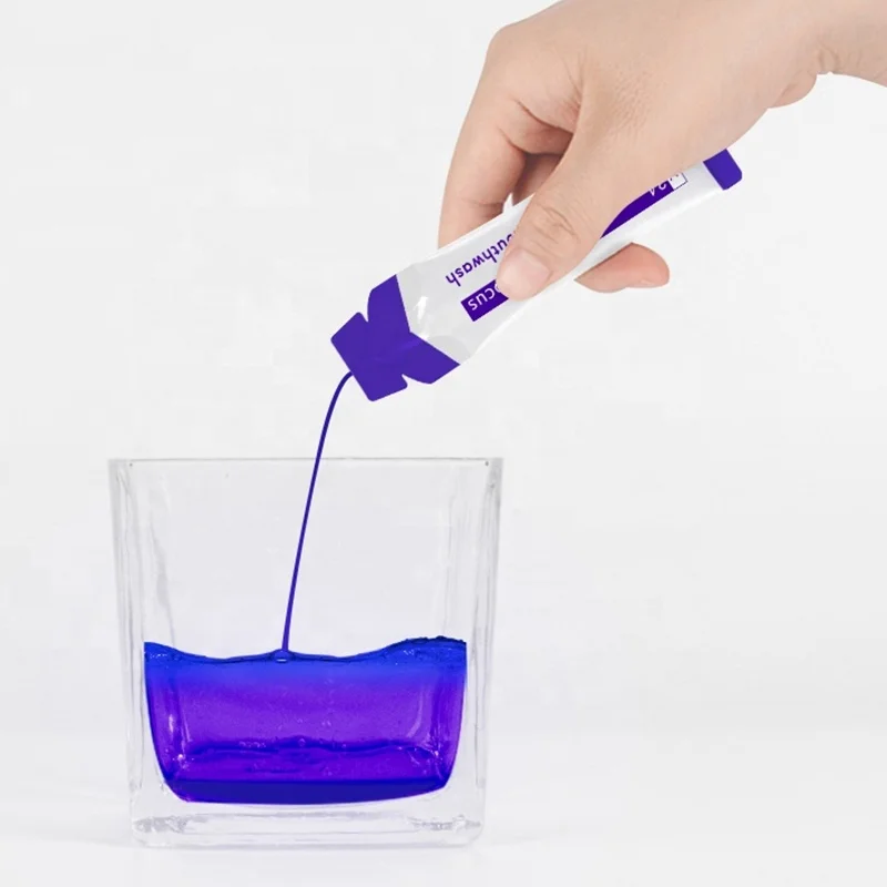 wholesale OEM V34 mouth wash 10ml/bag travel size clean mouth liquid mouthwash portable mouthwash