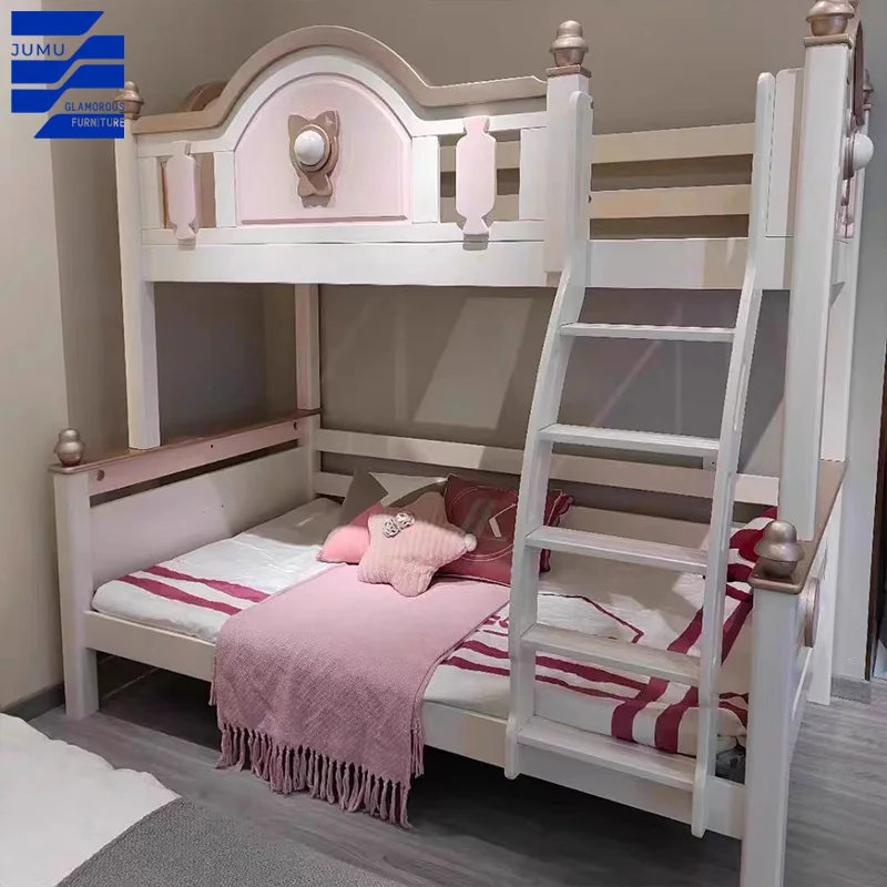 Glamorous Furniture High Quality bunk bed for kids Apartment Double Bed Modern Style wood Adult Student Dormitory