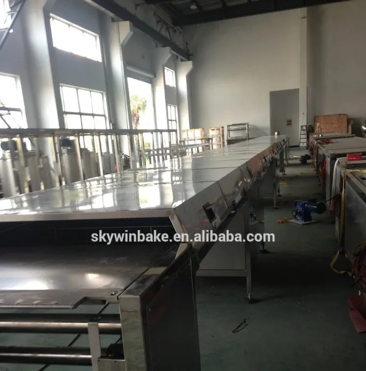 Полностью Автоматическая пекарная машина Skywin бисквитная вафельная форма для торта шоколадного покрытия закалка новый соединенный охлаждающий туннель