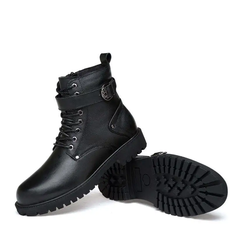 Unisex Anti-Slip Woodland Safety Shoes Light Weight Genuine Leather with Steel Toe Rubber Outsole